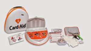 resuscitation kit, resuscitate, cardioid, user friendly, white, orange, put away, hang up, complete, package, defibrillation, aed, location, netherlands, bhv, aed, aed, aed, aed, aed